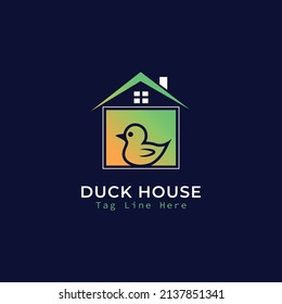 Creative minimale Duck House-Logo-Design
