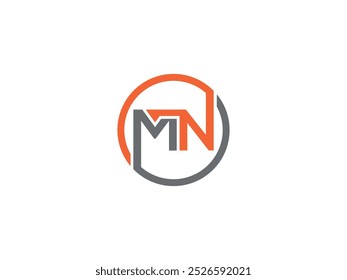 Ilustración vectorial de diseño de logotipo de carta MN de Vector creativo