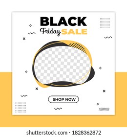 Creative vector modern black friday sale for social media post template. professional website banner.