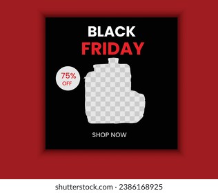Creative vector modern black friday sale social media post template design