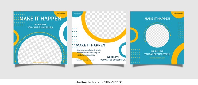 Creative vector modern Business ads social media post template banner collection. online web promotion design