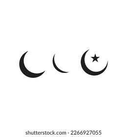 Creative vector moon set design