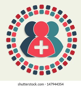 creative vector mosaic icon