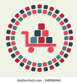 creative vector mosaic icon