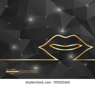 Creative vector mouth. Art illustration template background. For presentation, layout, brochure, logo, page, print, banner, poster, cover, booklet, business infographic, wallpaper, sign, flyer.