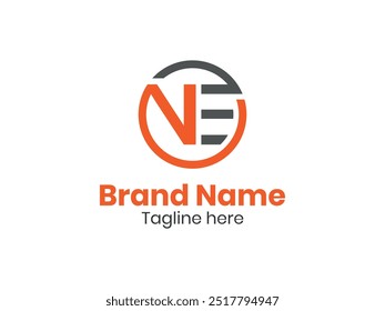 Creative Vector ne letter logo design en vector illustration