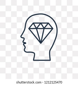 Creative vector outline icon isolated on transparent background, high quality linear Creative transparency concept can be used web and mobile