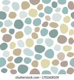 Creative vector pattern. Abstract pattern background of chaotic shapes in different shades of soft green and brown . Chaotic pieces on white background.