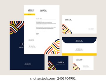 creative vector pattern stationery template design