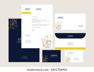 creative vector pattern stationery template design