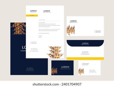 creative vector pattern stationery template design