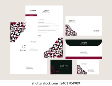 creative vector pattern stationery template design