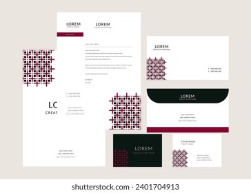 creative vector pattern stationery template design