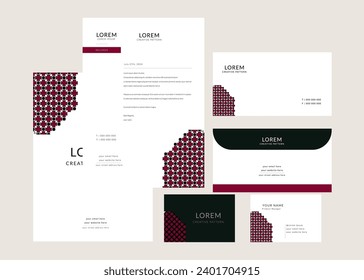 creative vector pattern stationery template design