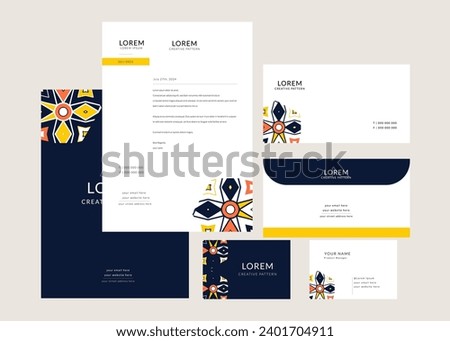 creative vector pattern stationery template design