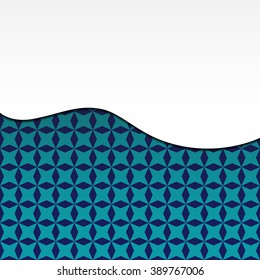 Creative Vector Pattern with Wave and Mosaic. Fashion Design Illustration for Background.