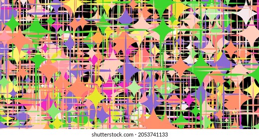 Creative vector patterns.Vivid waves shapes, lines, bright colors, abstract background. Design for prints, posters, postcards, etc.