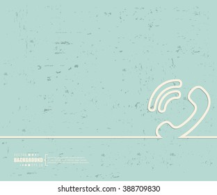 Creative vector phone. Art illustration template background. For presentation, layout, brochure, logo, page, print, banner, poster, cover, booklet, business infographic, wallpaper, sign, flyer.