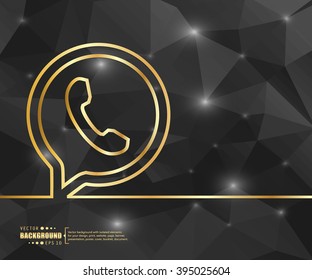 Creative vector phone. Art illustration template background. For presentation, layout, brochure, logo, page, print, banner, poster, cover, booklet, business infographic, wallpaper, sign, flyer.