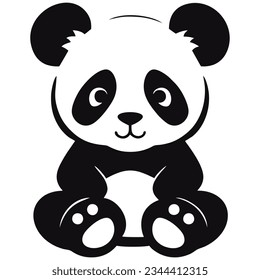 A creative vector portrayal of a cute panda bear. Perfect for logos or mascots, this adorable design captures the beauty of nature's beloved little character.