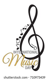 Creative vector poster for Music Day. Vector illustration