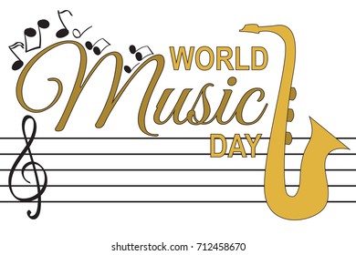 Creative vector poster for Music Day. Vector illustration