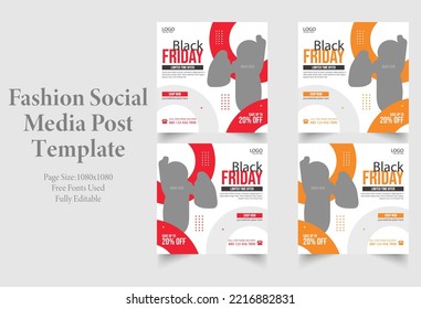 Creative vector premium fashion sale social media post template collection Vector banner of discounts and mega sales on social media and stories.