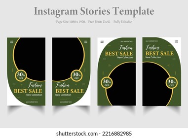 Creative vector premium fashion sale social media post template collection Vector banner of discounts and mega sales on social media and stories.