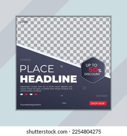 Creative vector premium fashion sale social media post template collection,
Social media post Banner Square Flyer Template Design.
Modern promotion square web banner for social media