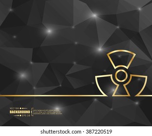 Creative vector radioactively. Art illustration template background. For presentation, layout, brochure, logo, page, print, banner, poster, cover, booklet, business infographic, wallpaper, sign, flyer