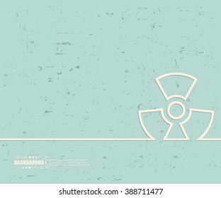 Creative vector radioactively. Art illustration template background. For presentation, layout, brochure, logo, page, print, banner, poster, cover, booklet, business infographic, wallpaper, sign, flyer