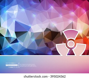 Creative vector radioactively. Art illustration template background. For presentation, layout, brochure, logo, page, print, banner, poster, cover, booklet, business infographic, wallpaper, sign, flyer