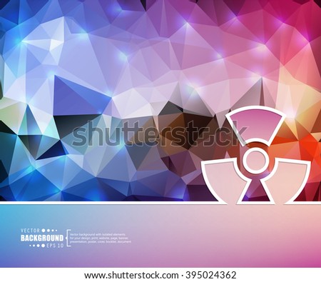 Creative vector radioactively. Art illustration template background. For presentation, layout, brochure, logo, page, print, banner, poster, cover, booklet, business infographic, wallpaper, sign, flyer