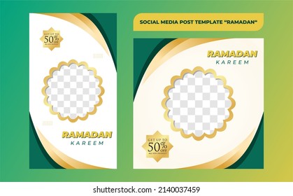 Creative vector of Ramadan Sale social media post template collection. Perfect for social media post.