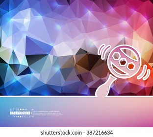 Creative vector rattle. Art illustration template background. For presentation, layout, brochure, logo, page, print, banner, poster, cover, booklet, business infographic, wallpaper, sign, flyer.