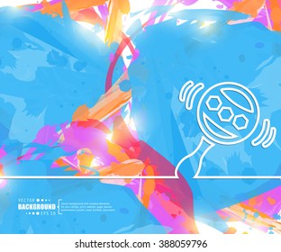 Creative vector rattle. Art illustration template background. For presentation, layout, brochure, logo, page, print, banner, poster, cover, booklet, business infographic, wallpaper, sign, flyer.