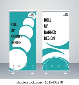 Creative vector roll up banner design
