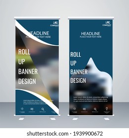 Creative  Vector roll up banner design