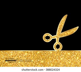 Creative vector scissor. Art illustration template background. For presentation, layout, brochure, logo, page, print, banner, poster, cover, booklet, business infographic, wallpaper, sign, flyer.