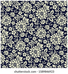 Creative vector seamless Indian style ground in floral pattern.Decorative wallpaper design and invitation card designs.