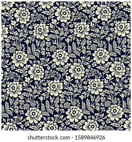 Creative vector seamless Indian style ground in floral pattern.Decorative wallpaper design and invitation card designs.