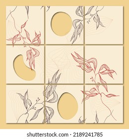 Creative vector seamless Template cover design for Instagram posts, social media posts, story and photos