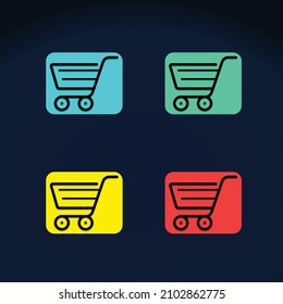 Creative Vector shopping cart icon set, element