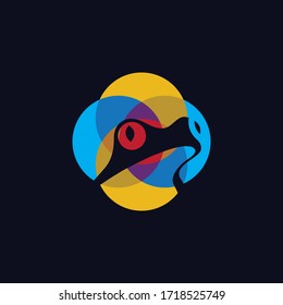 creative Vector sign frog company and minimalist sign