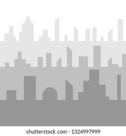 Creative vector simple background with buildings. Flat illustration.
