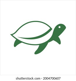 creative vector simple logo design turtle leaf