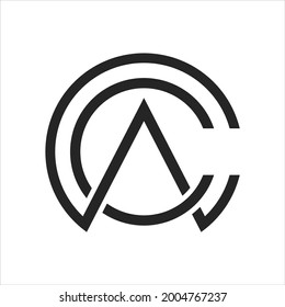 creative vector simple logo design initial cca