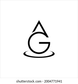 creative vector simple logo design initial ag