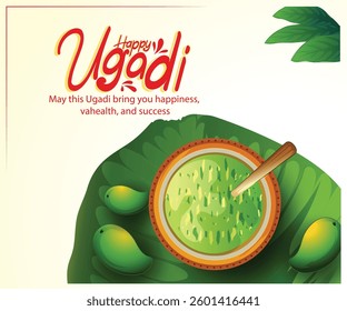Creative vector sketch illustration of Ugadi festival