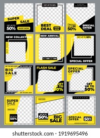 Creative vector social media post template collection. Set of editable modern square background template, Perfect for social media post , background and web internet ads.